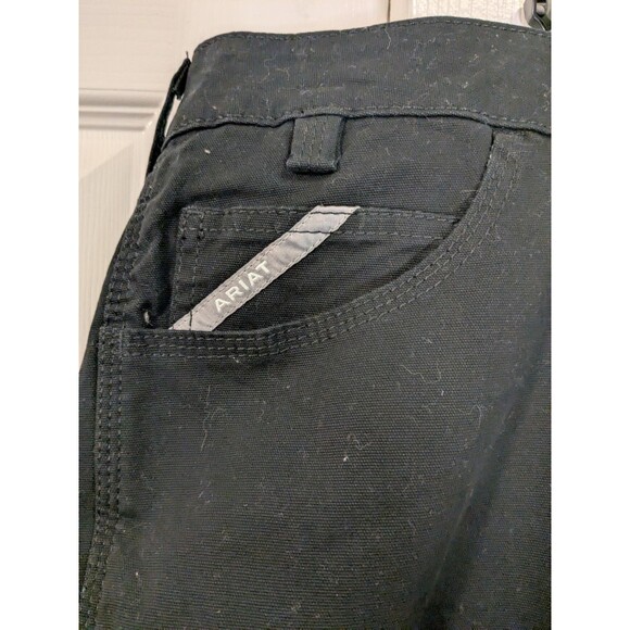 Ariat Rebar Pants Women Size 26W Black Perfect Rise Straight Made Tough Workwear - Picture 4 of 10